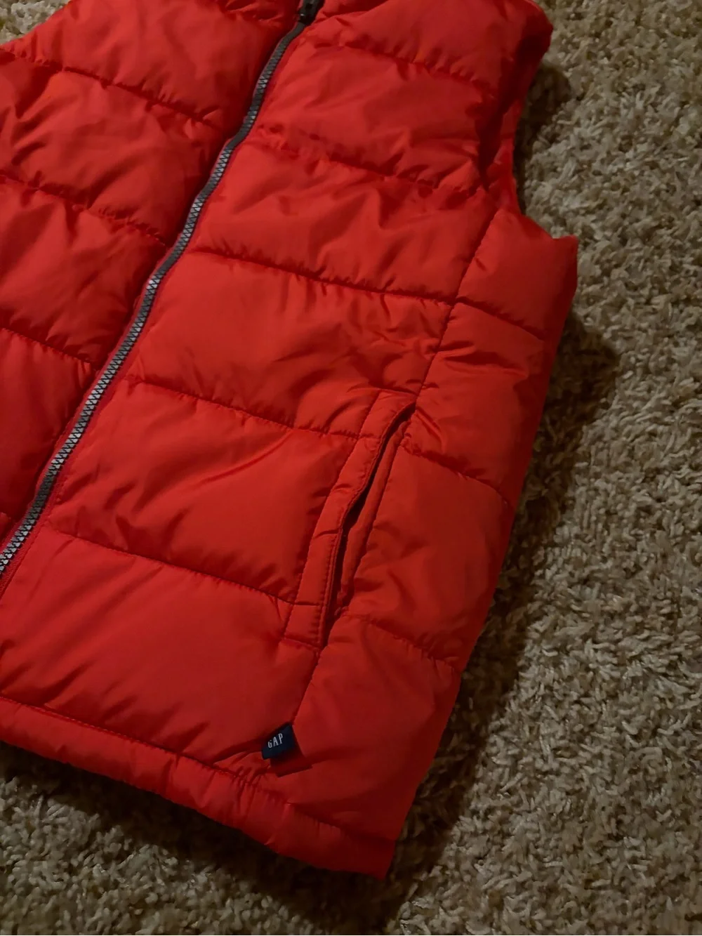 GAP Bright Red Quilted Puffer Vest for Kids